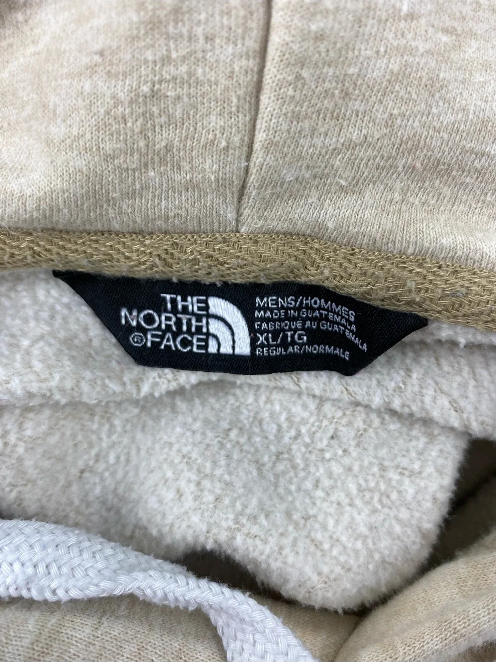 The North Face Hoodie Men's Oatmeal Half Dome Logo Pullover Sweatshirt  Size: XL